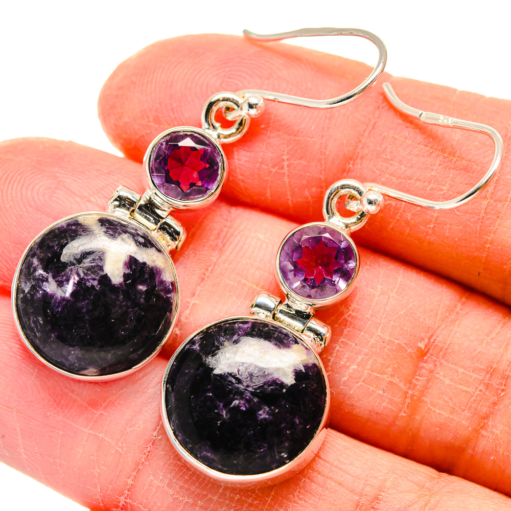 Lepidolite Earrings handcrafted by Ana Silver Co - EARR423727