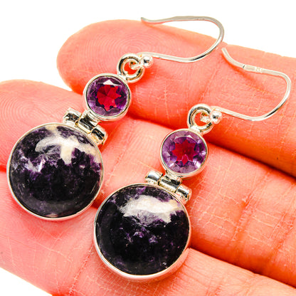 Lepidolite Earrings handcrafted by Ana Silver Co - EARR423727