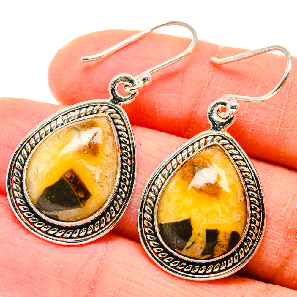 Septarian Nodule Earrings handcrafted by Ana Silver Co - EARR423728