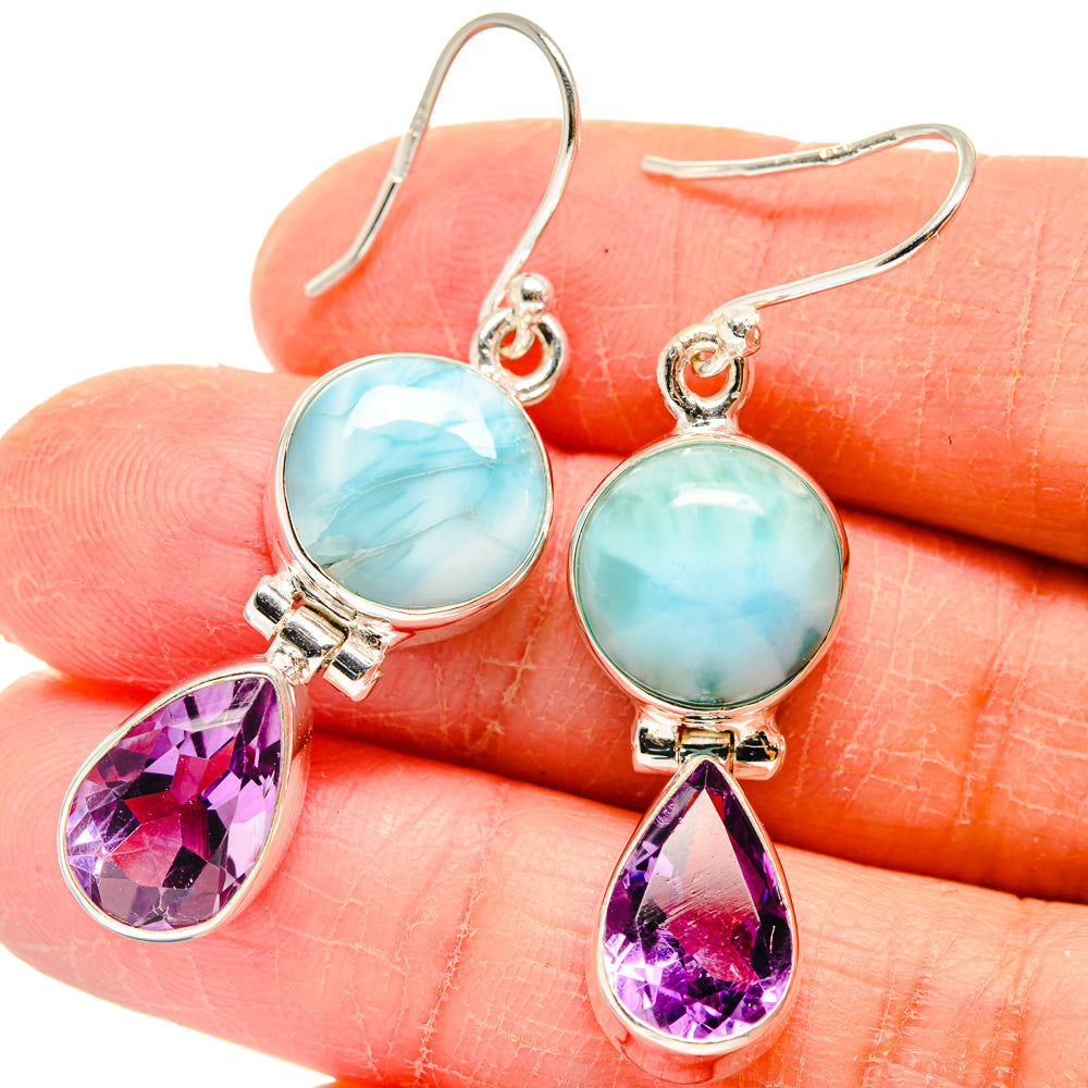 Larimar Earrings handcrafted by Ana Silver Co - EARR423730