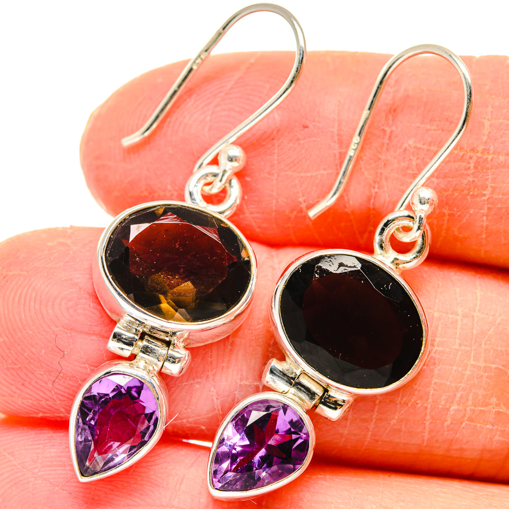 Smoky Quartz Earrings handcrafted by Ana Silver Co - EARR423735