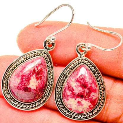 Thulite Earrings handcrafted by Ana Silver Co - EARR423741