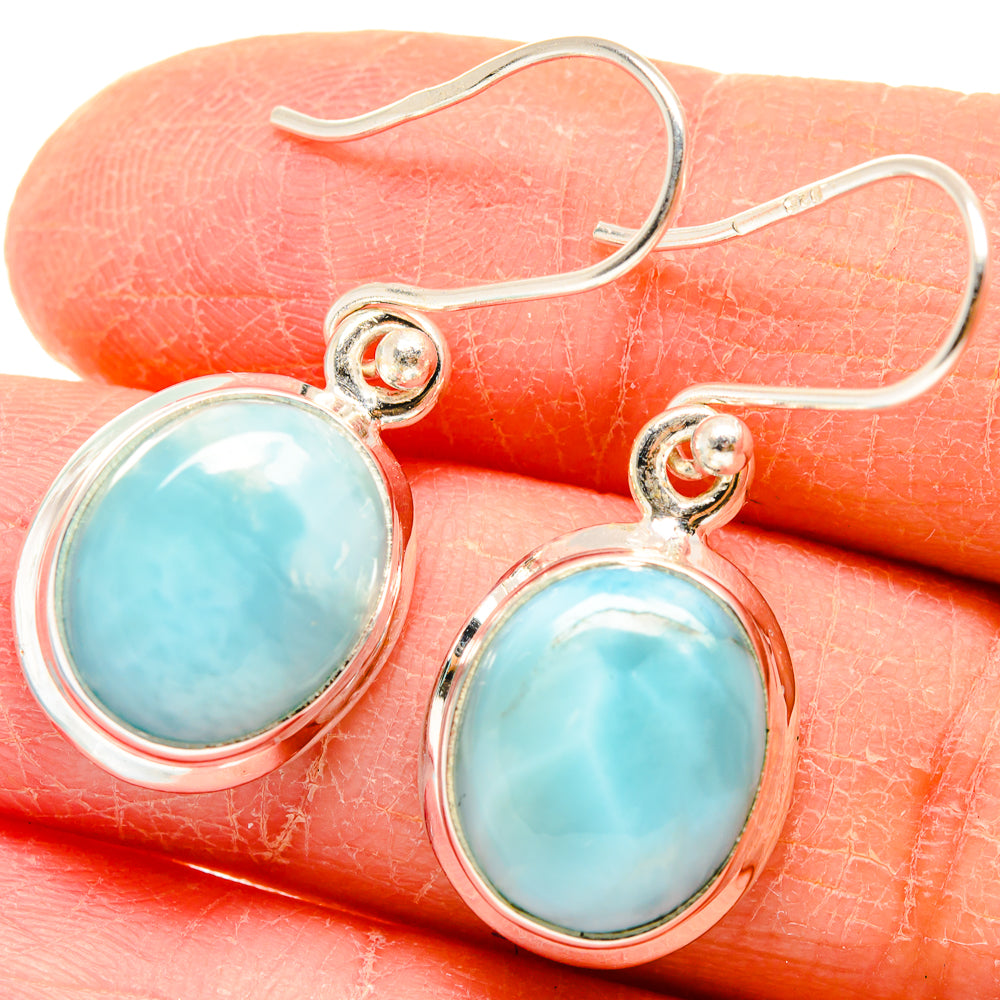 Larimar Earrings handcrafted by Ana Silver Co - EARR423743