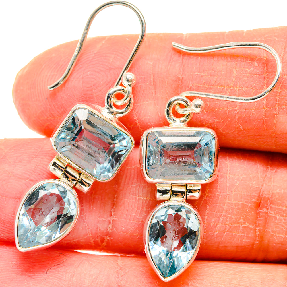 Aquamarine Earrings handcrafted by Ana Silver Co - EARR423745