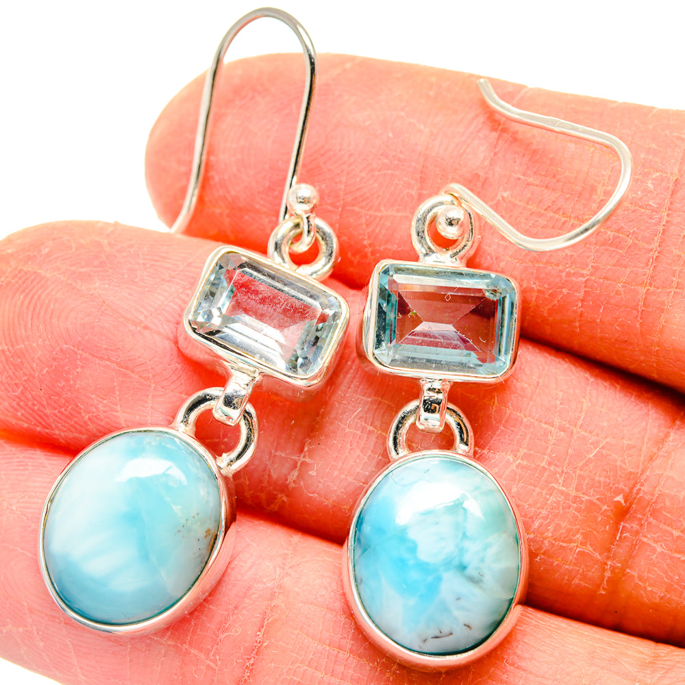 Larimar Earrings handcrafted by Ana Silver Co - EARR423754
