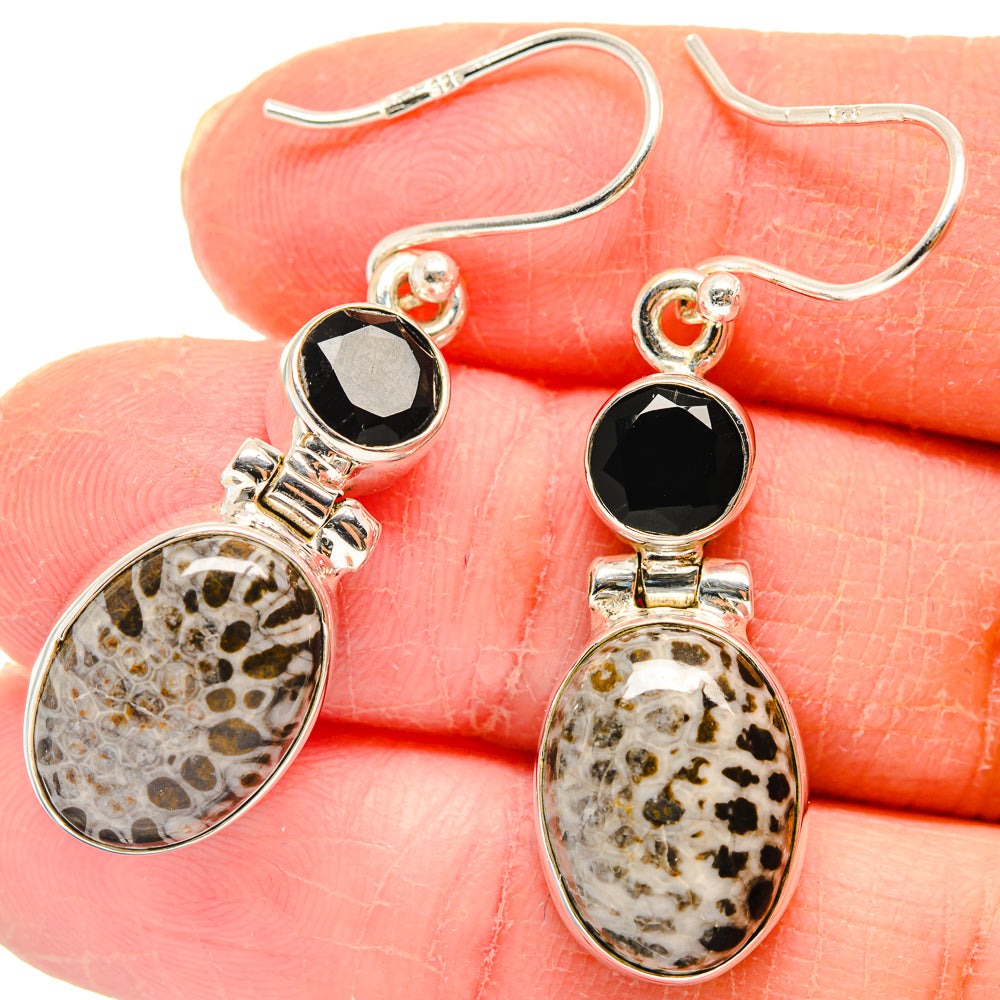 Stingray Coral Earrings handcrafted by Ana Silver Co - EARR423756