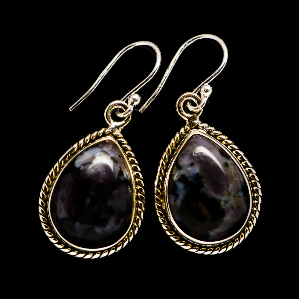 Gabbro Stone Earrings handcrafted by Ana Silver Co - EARR392627