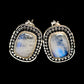 Rainbow Moonstone Earrings handcrafted by Ana Silver Co - EARR398126