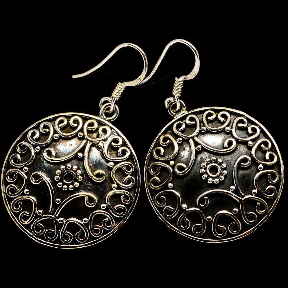 Floral Pattern Earrings handcrafted by Ana Silver Co - EARR400375