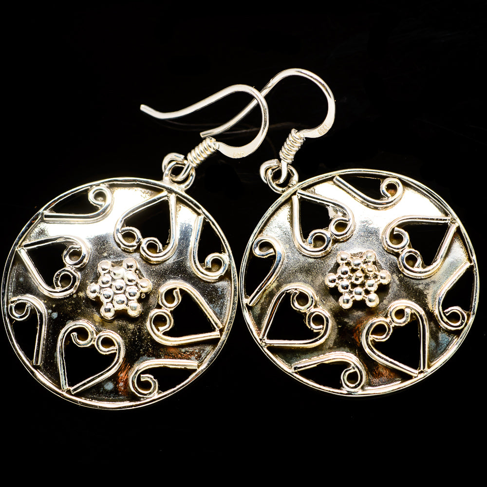 Floral Pattern Earrings handcrafted by Ana Silver Co - EARR400377