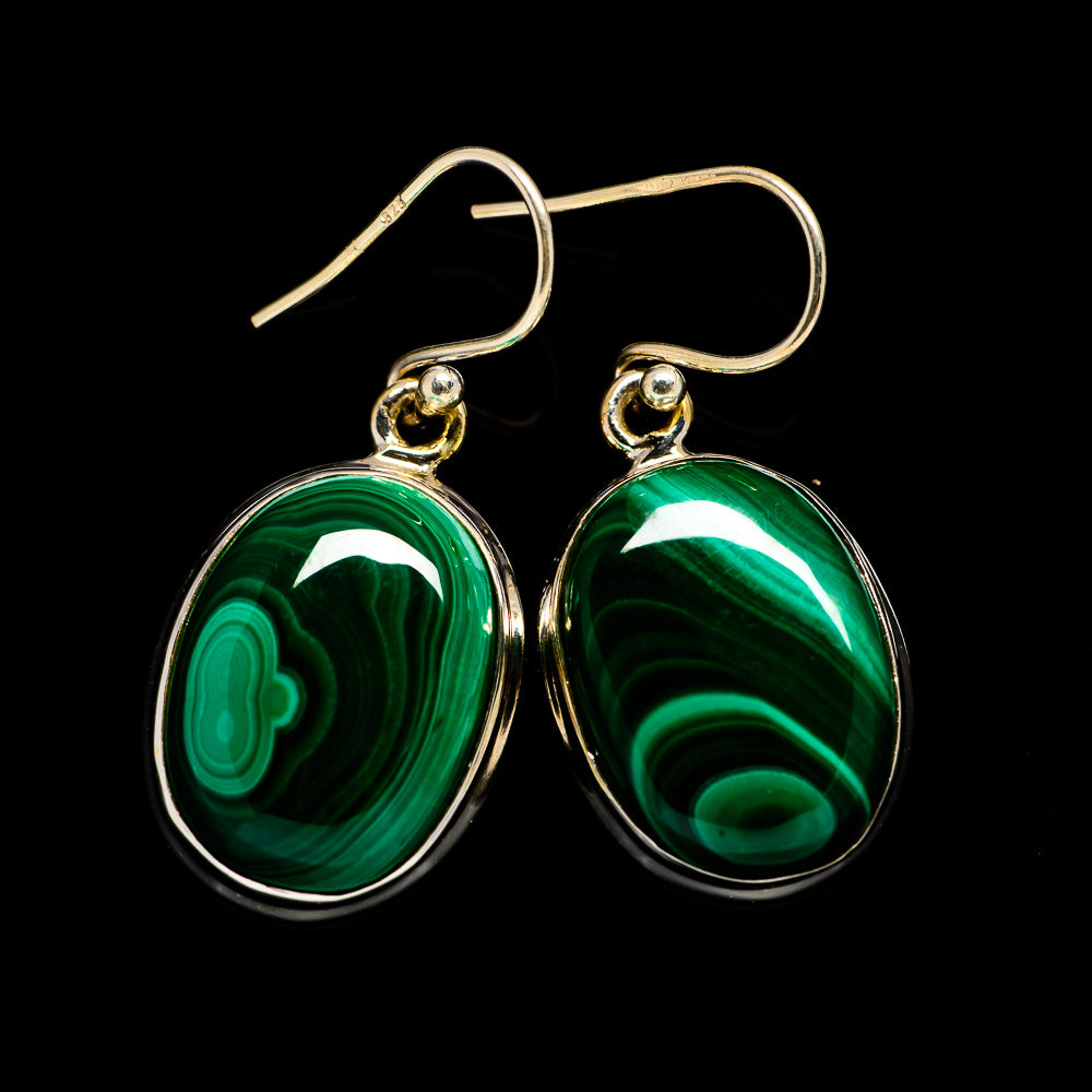 Malachite Earrings handcrafted by Ana Silver Co - EARR403196