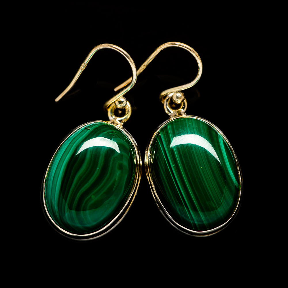 Malachite Earrings handcrafted by Ana Silver Co - EARR403500