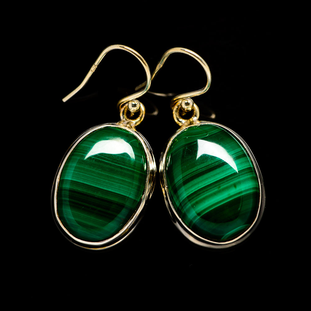 Malachite Earrings handcrafted by Ana Silver Co - EARR404441