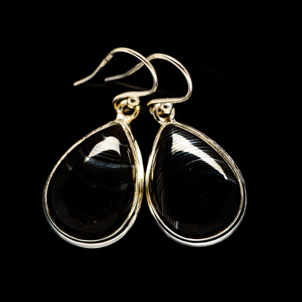 Psilomelane Earrings handcrafted by Ana Silver Co - EARR404751