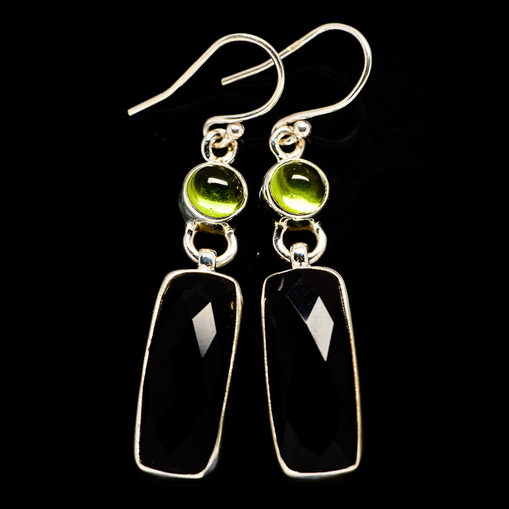 Black Onyx Earrings handcrafted by Ana Silver Co - EARR405685