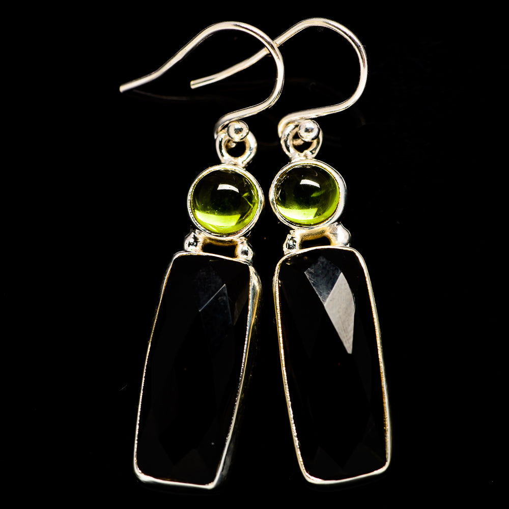 Black Onyx Earrings handcrafted by Ana Silver Co - EARR406094