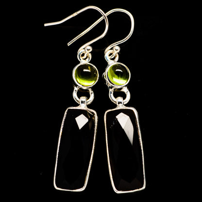 Black Onyx Earrings handcrafted by Ana Silver Co - EARR406102