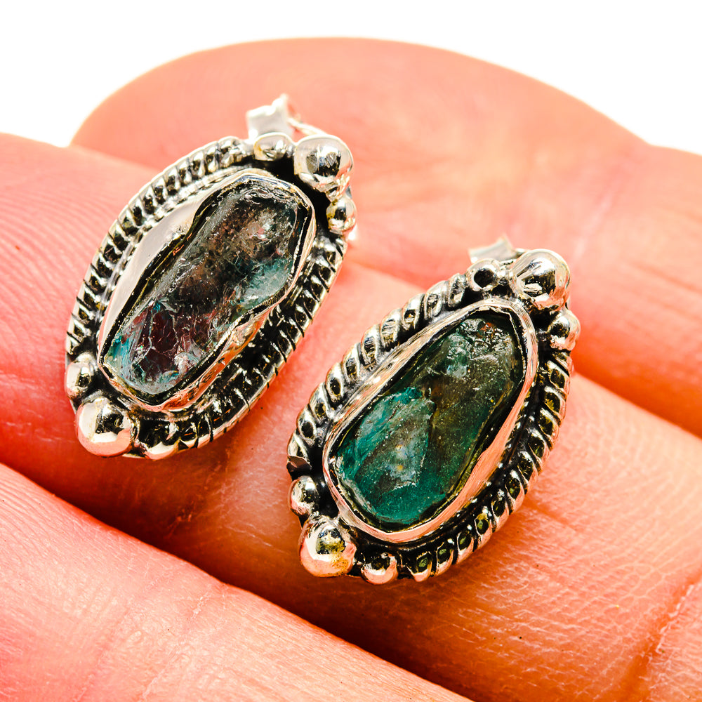 Blue Fluorite Earrings handcrafted by Ana Silver Co - EARR407203