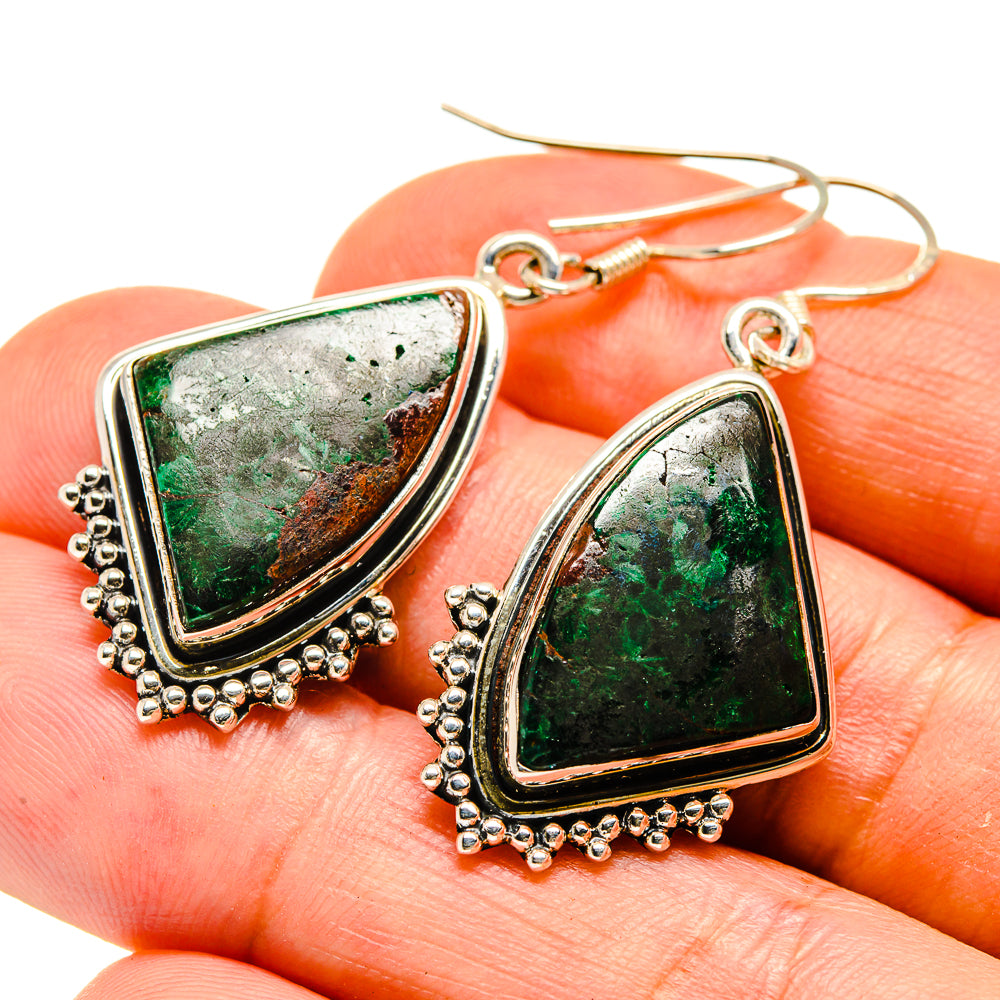 Chrysocolla Earrings handcrafted by Ana Silver Co - EARR407546