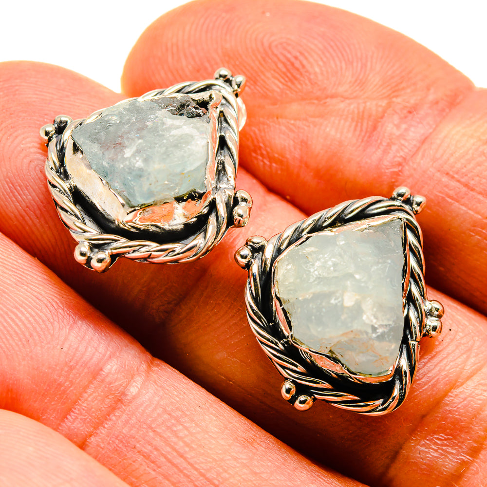Aquamarine Earrings handcrafted by Ana Silver Co - EARR407601