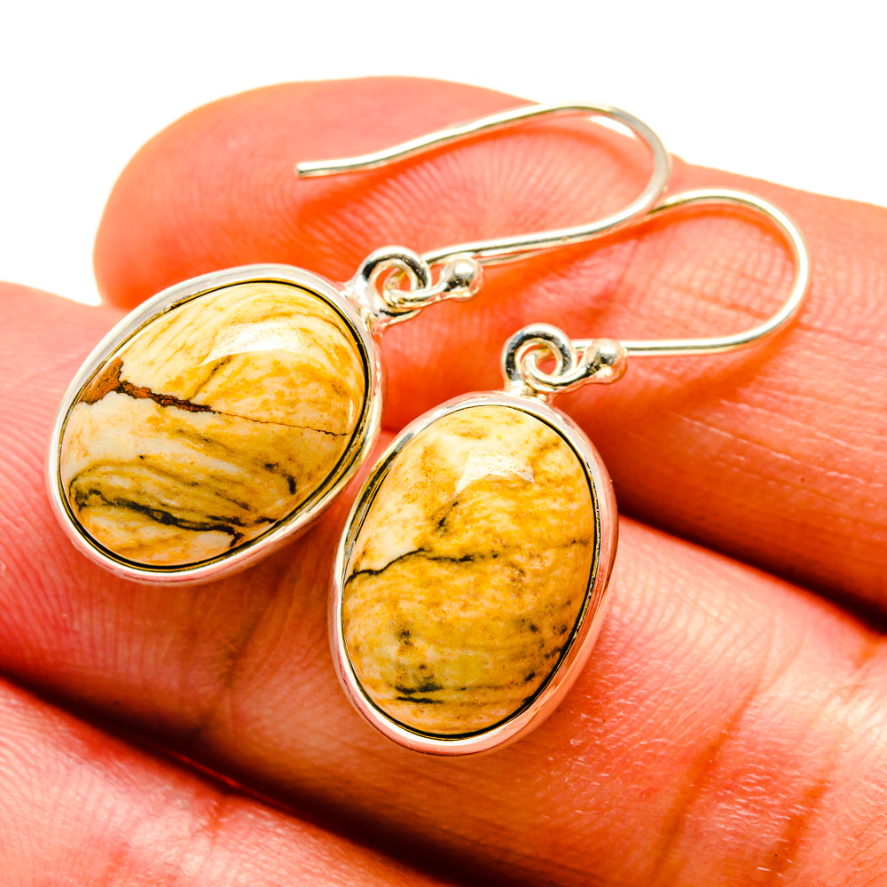 Picture Jasper Earrings handcrafted by Ana Silver Co - EARR408048