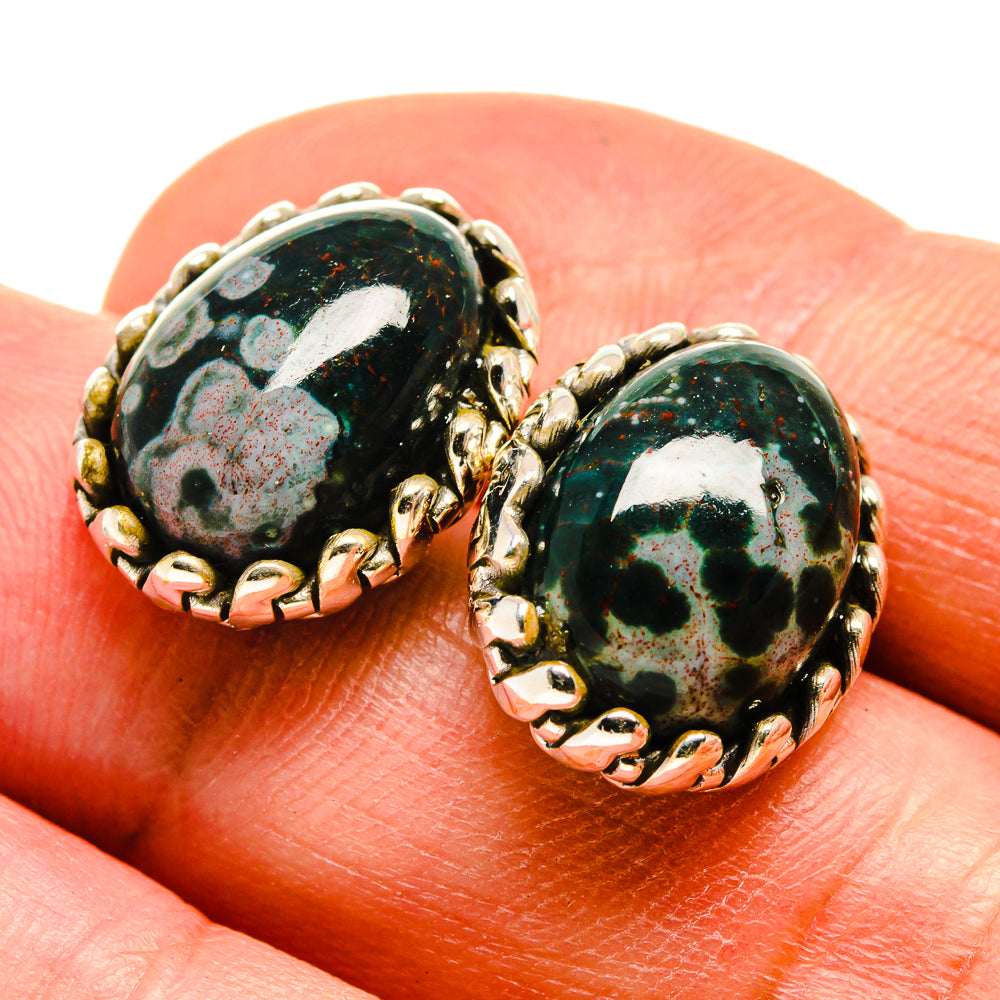 Ocean Jasper Earrings handcrafted by Ana Silver Co - EARR408163