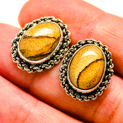 Picture Jasper Earrings handcrafted by Ana Silver Co - EARR408267