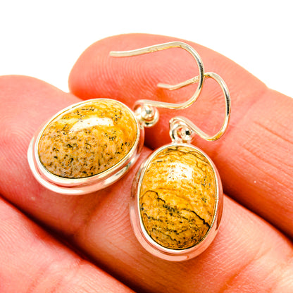 Picture Jasper Earrings handcrafted by Ana Silver Co - EARR408482