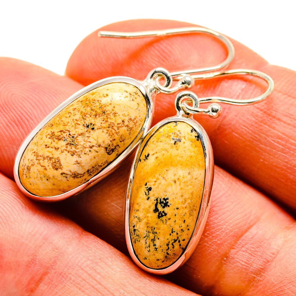Picture Jasper Earrings handcrafted by Ana Silver Co - EARR409218