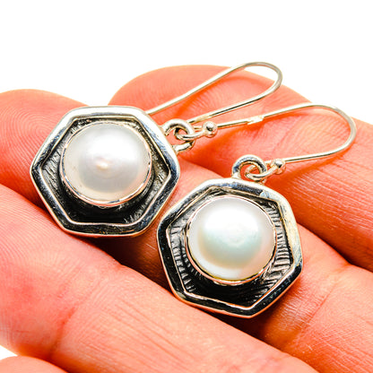 Cultured Pearl Earrings handcrafted by Ana Silver Co - EARR409263