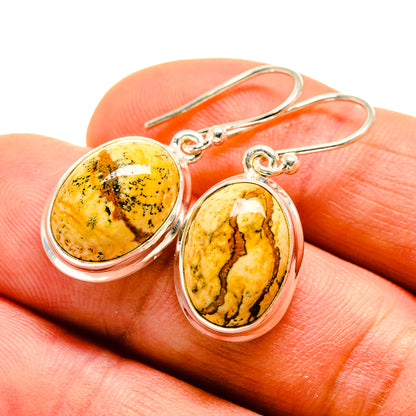 Picture Jasper Earrings handcrafted by Ana Silver Co - EARR409359