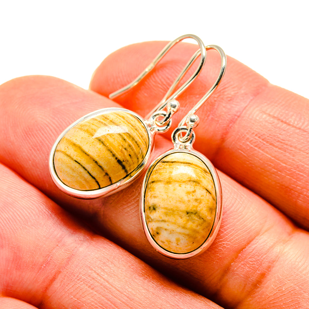 Picture Jasper Earrings handcrafted by Ana Silver Co - EARR409573