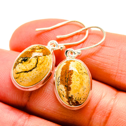 Picture Jasper Earrings handcrafted by Ana Silver Co - EARR409778
