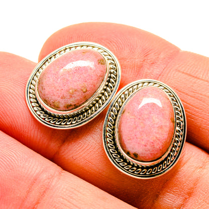 Rhodonite Earrings handcrafted by Ana Silver Co - EARR409896