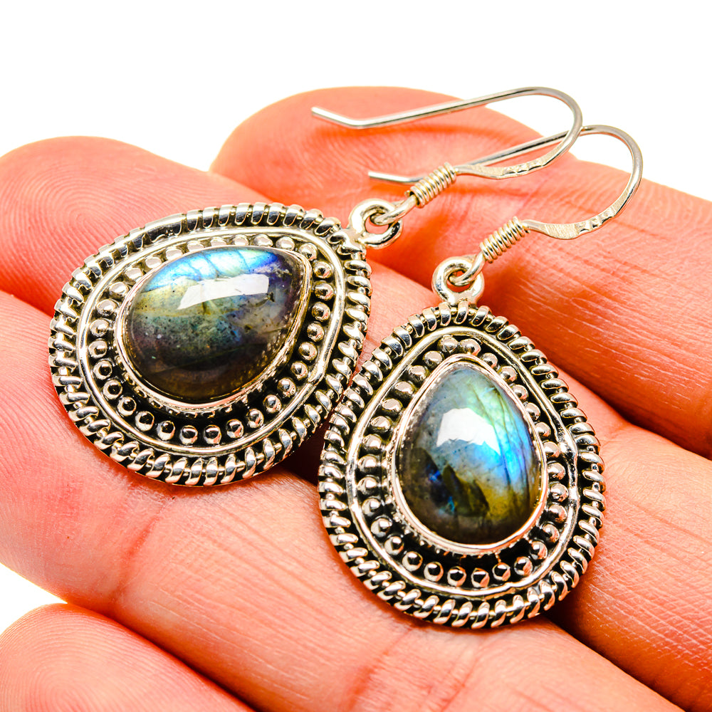 Labradorite Earrings handcrafted by Ana Silver Co - EARR410169