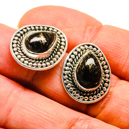 Golden Seraphinite Earrings handcrafted by Ana Silver Co - EARR410341