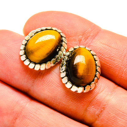 Tiger Eye Earrings handcrafted by Ana Silver Co - EARR410383