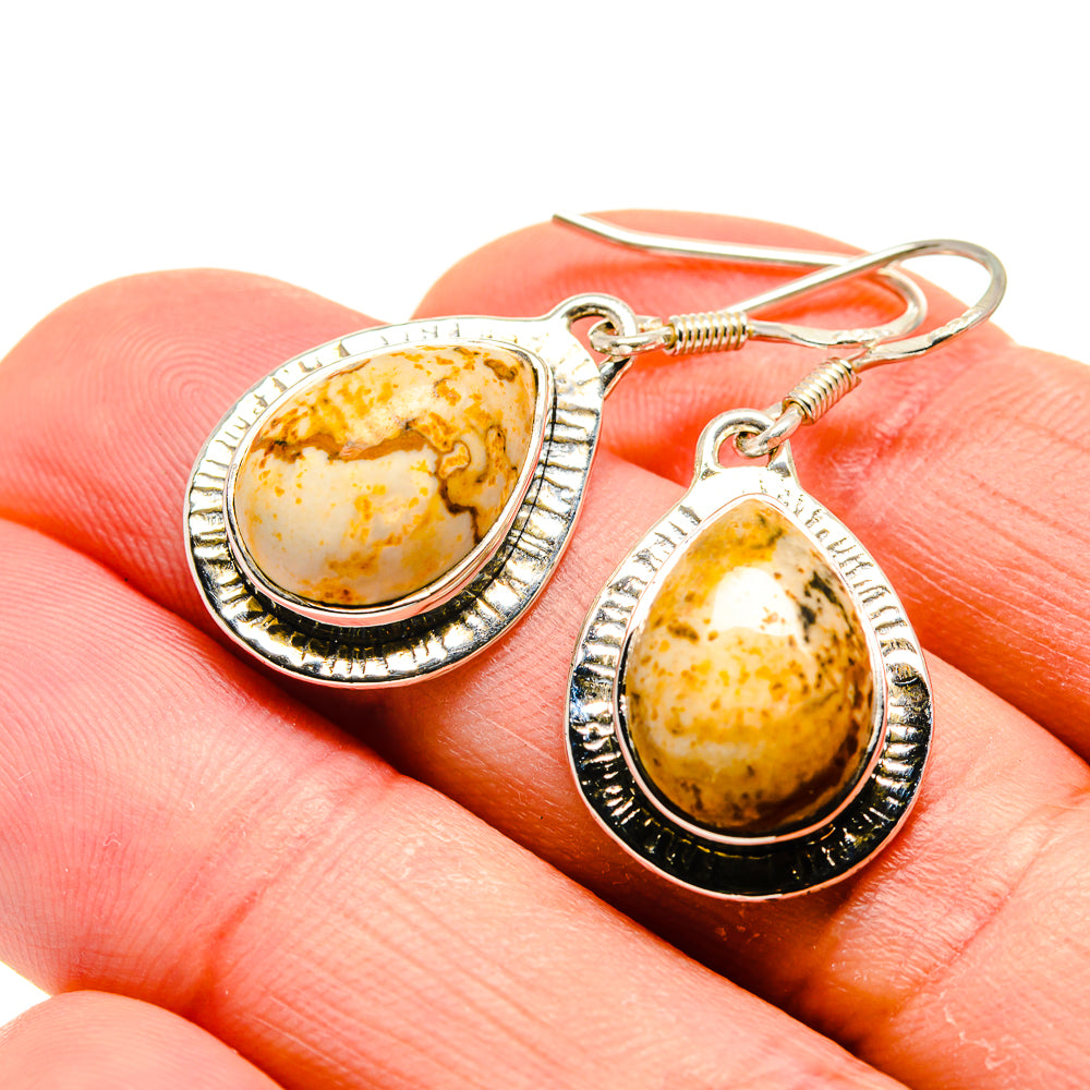 Picture Jasper Earrings handcrafted by Ana Silver Co - EARR410558