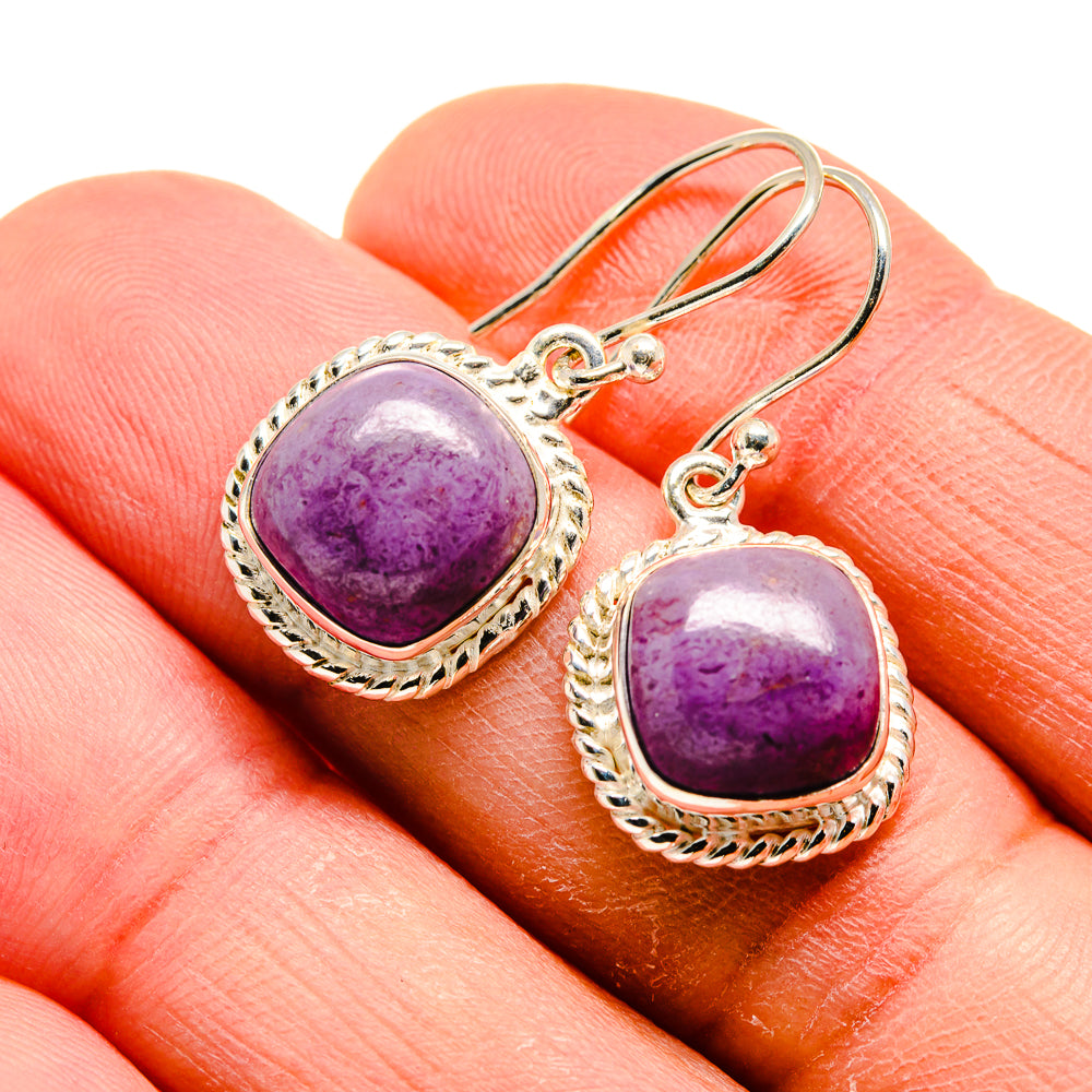 Charoite Earrings handcrafted by Ana Silver Co - EARR410567