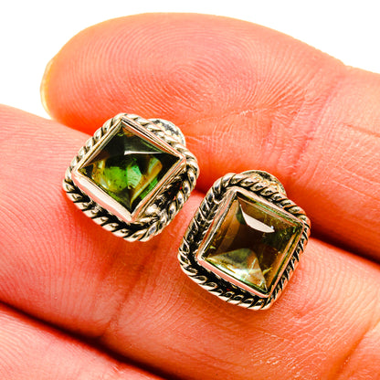Green Tourmaline Earrings handcrafted by Ana Silver Co - EARR410726