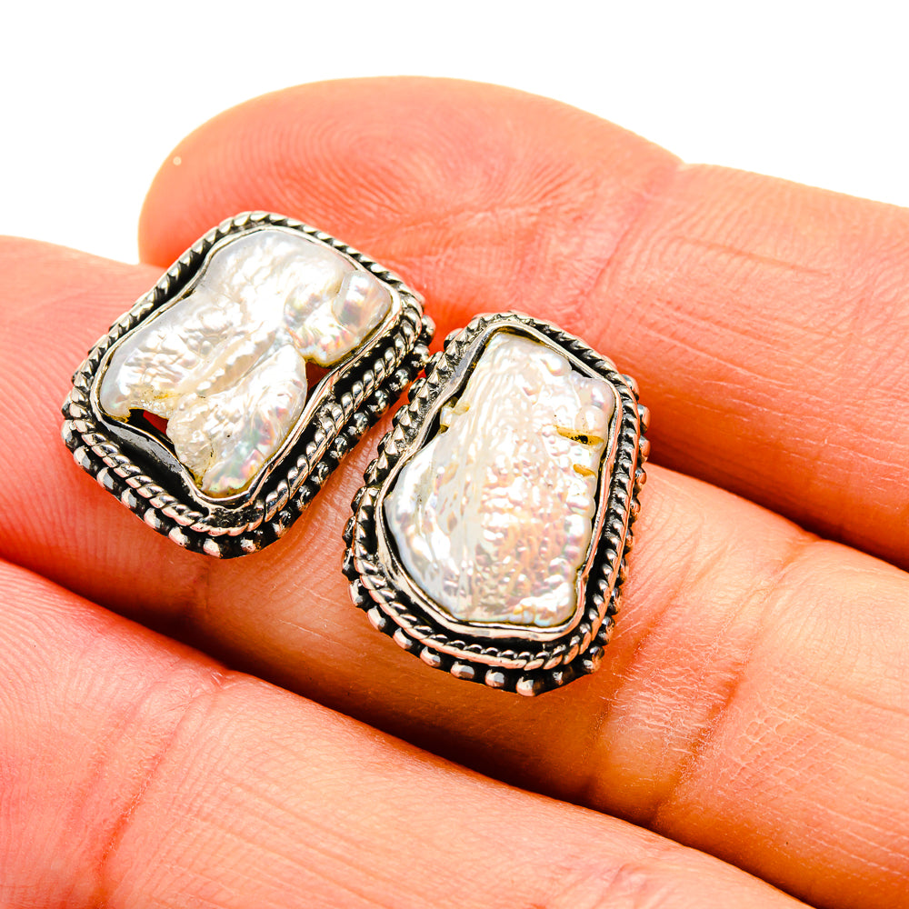 Mother Of Pearl Earrings handcrafted by Ana Silver Co - EARR410986