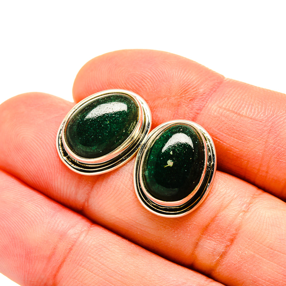 Green Aventurine Earrings handcrafted by Ana Silver Co - EARR411043