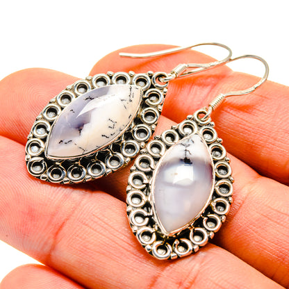 Dendritic Opal Earrings handcrafted by Ana Silver Co - EARR411115