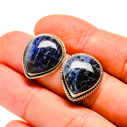 Sodalite Earrings handcrafted by Ana Silver Co - EARR411144