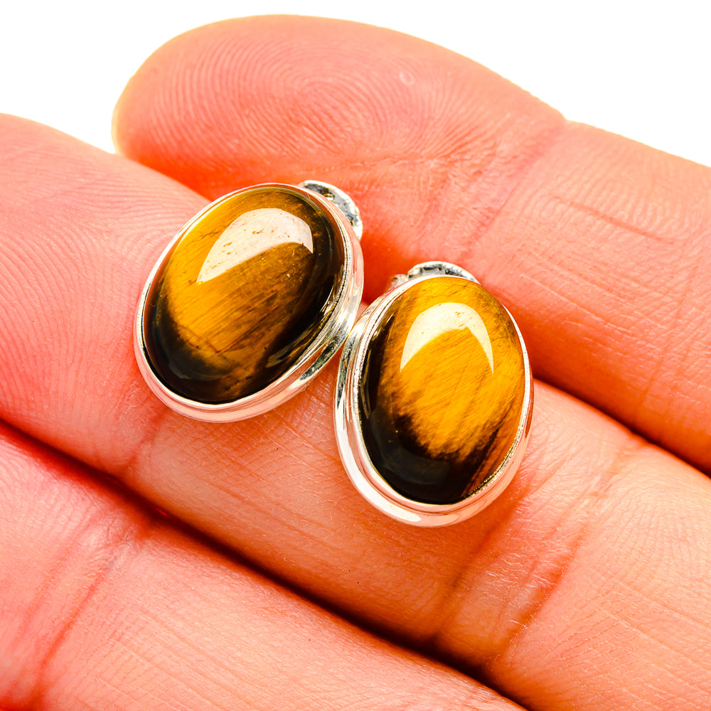 Tiger Eye Earrings handcrafted by Ana Silver Co - EARR411184