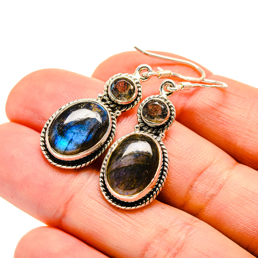 Labradorite Earrings handcrafted by Ana Silver Co - EARR411213