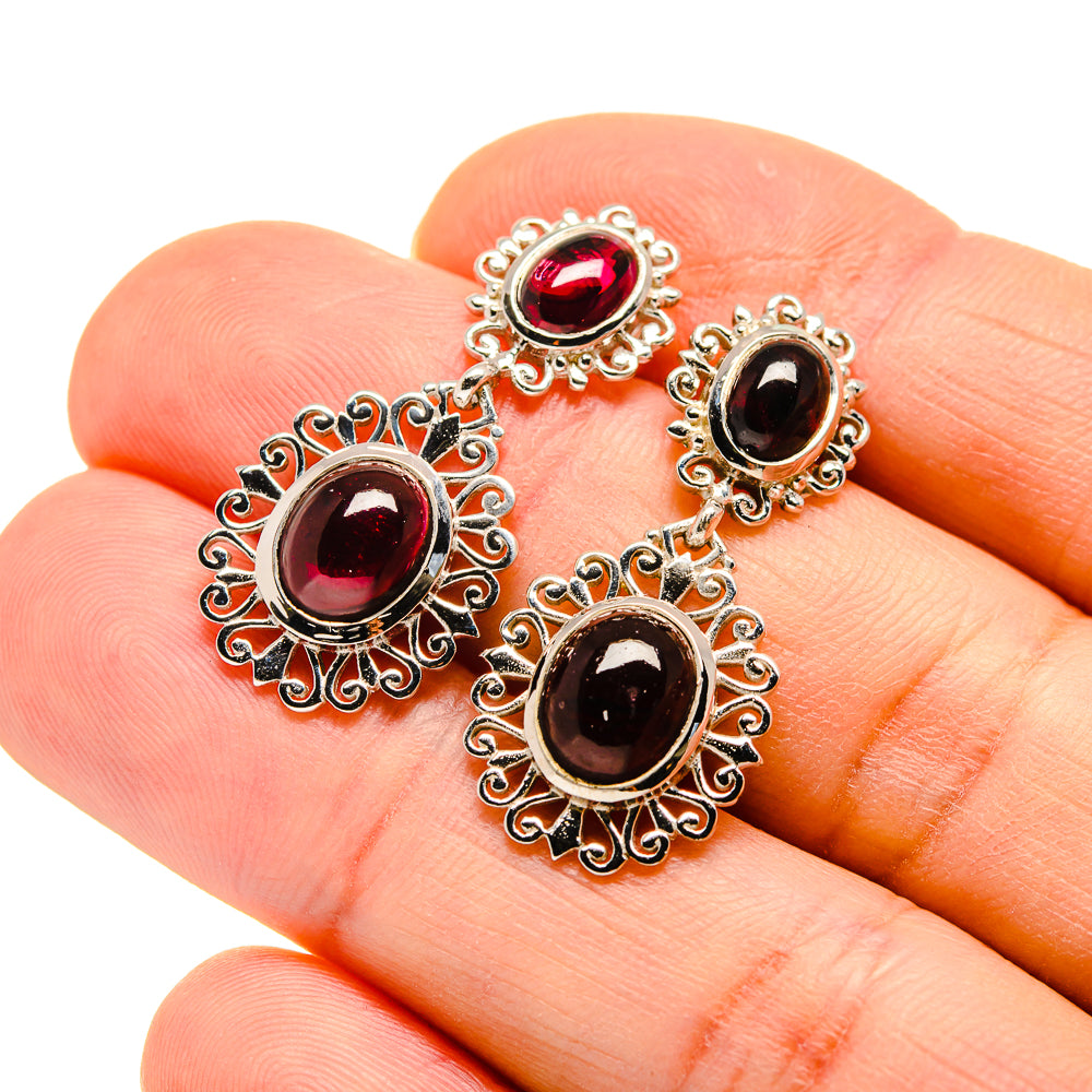 Garnet Earrings handcrafted by Ana Silver Co - EARR411231