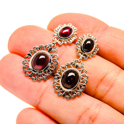 Garnet Earrings handcrafted by Ana Silver Co - EARR411231