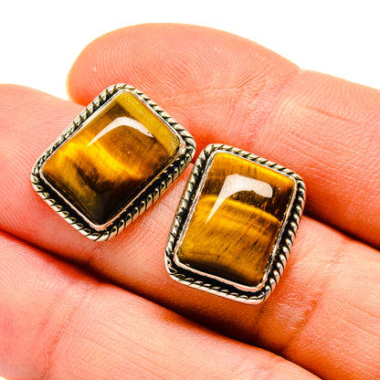 Tiger Eye Earrings handcrafted by Ana Silver Co - EARR411282
