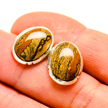Picture Jasper Earrings handcrafted by Ana Silver Co - EARR411290